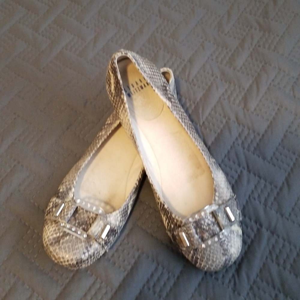 Authentic Stuart Weitzman Snakeskin Ballerina Flat - image 1